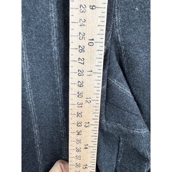 Zara Wool blend pleated striped relaxed baggy preppy trouser pants 90s sz L - Picture 5 of 8